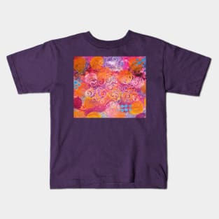 Dream Cloud Series - Orange Fluffy Clouds Kids T-Shirt